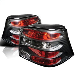 Spyder Auto 5008343 Euro Style Tail Lights; Uses Stock Bulbs; Pair; Black; - Truck Part Superstore