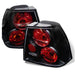 Spyder Auto 5008381 Euro Style Tail Lights; Uses Stock Bulbs; Pair; Black; - Truck Part Superstore