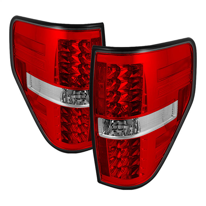 Spyder Auto 5008534 LED Tail Lights; Uses Stock Bulbs; Pair; Red/Clear; - Truck Part Superstore