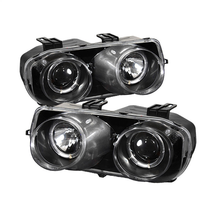 Spyder Auto 5008671 Halo Projector Headlights; Bulbs Included; Pair; Black; - Truck Part Superstore