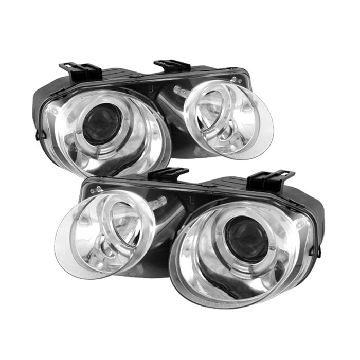 Spyder Auto 5008701 Halo Projector Headlights; Bulbs Included; Pair; Chrome; - Truck Part Superstore