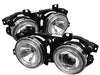Spyder Auto 5008732 Halo Projector Headlights; Bulbs Included; Pair; Chrome; - Truck Part Superstore
