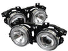 Spyder Auto 5008732 Halo Projector Headlights; Bulbs Included; Pair; Chrome; - Truck Part Superstore