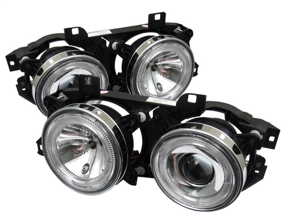 Spyder Auto 5008732 Halo Projector Headlights; Bulbs Included; Pair; Chrome; - Truck Part Superstore
