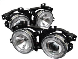 Spyder Auto 5008732 Halo Projector Headlights; Bulbs Included; Pair; Chrome; - Truck Part Superstore
