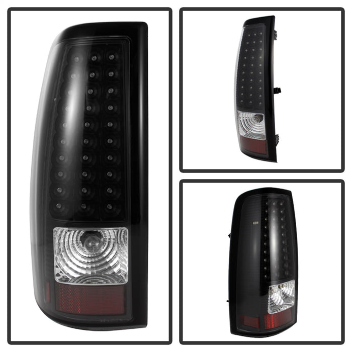 Spyder Auto 5008763 XTune LED Tail Lights; Black; - Truck Part Superstore