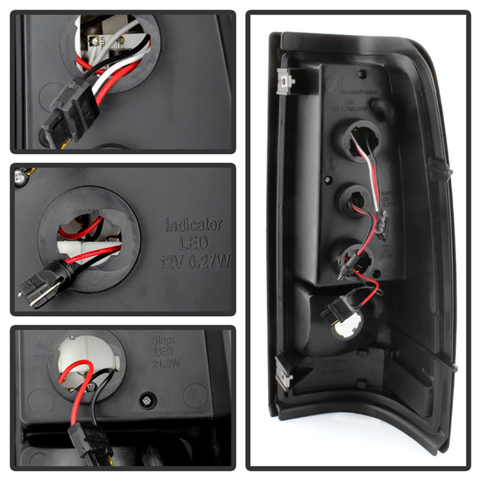 Spyder Auto 5008763 XTune LED Tail Lights; Black; - Truck Part Superstore