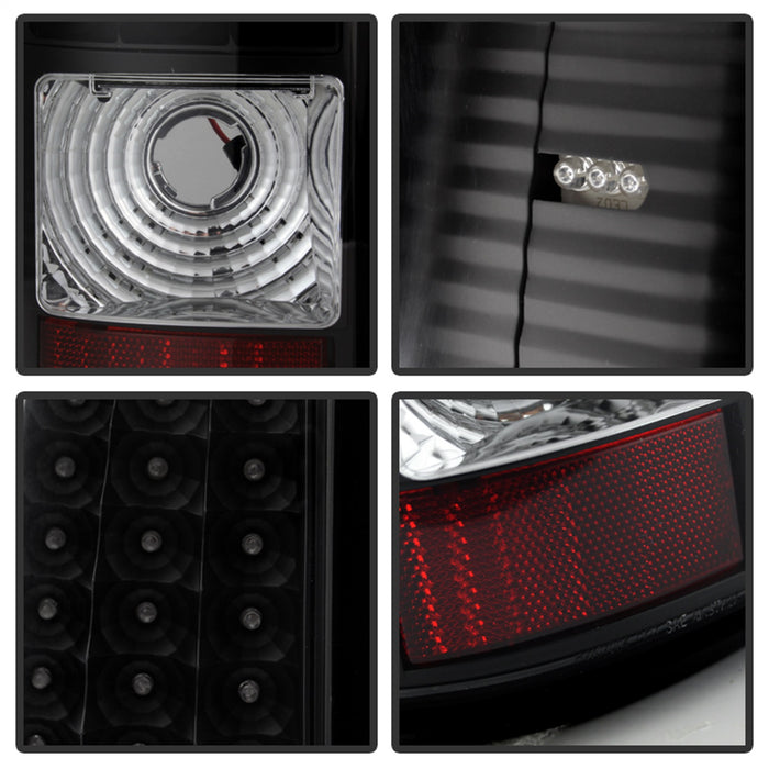 Spyder Auto 5008763 XTune LED Tail Lights; Black; - Truck Part Superstore