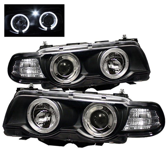Spyder Auto 5008862 Halo Amber Projector Headlights - Truck Part Superstore