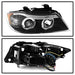 Spyder Auto 5009005 Halo Amber Projector Headlights; Bulbs Included; Pair; Black; - Truck Part Superstore