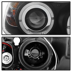 Spyder Auto 5009005 Halo Amber Projector Headlights; Bulbs Included; Pair; Black; - Truck Part Superstore