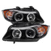 Spyder Auto 5009005 Halo Amber Projector Headlights; Bulbs Included; Pair; Black; - Truck Part Superstore