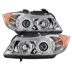 Spyder Auto 5009012 Halo Amber Projector Headlights; Bulbs Included; Pair; Chrome; - Truck Part Superstore