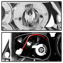 Spyder Auto 5009012 Halo Amber Projector Headlights; Bulbs Included; Pair; Chrome; - Truck Part Superstore