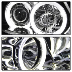 Spyder Auto 5009012 Halo Amber Projector Headlights; Bulbs Included; Pair; Chrome; - Truck Part Superstore