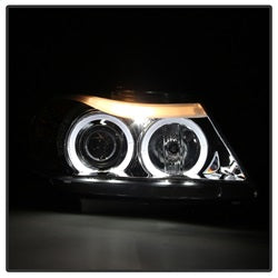 Spyder Auto 5009012 Halo Amber Projector Headlights; Bulbs Included; Pair; Chrome; - Truck Part Superstore
