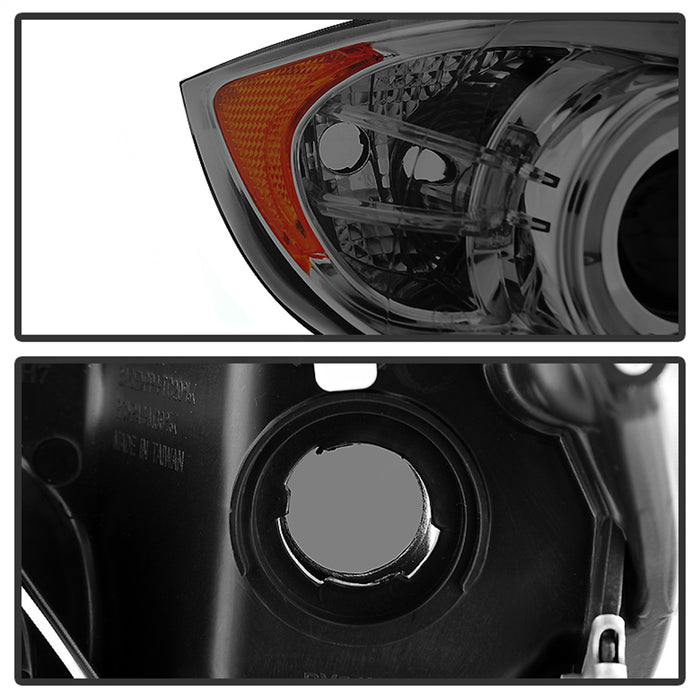 Spyder Auto 5009029 Halo Amber Projector Headlights; Uses T10 LED Ultra White LED Bulb; Pair; Smoke; - Truck Part Superstore
