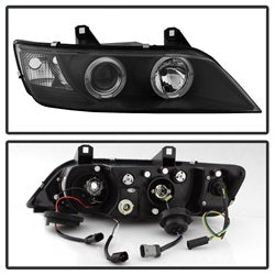 Spyder Auto 5009081 Halo Projector Headlights; Bulbs Included; Pair; Black; - Truck Part Superstore