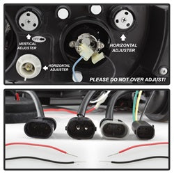 Spyder Auto 5009081 Halo Projector Headlights; Bulbs Included; Pair; Black; - Truck Part Superstore