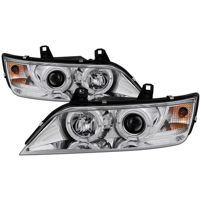 Spyder Auto 5009098 Halo Projector Headlights; Bulbs Included; Pair; Chrome; - Truck Part Superstore