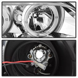 Spyder Auto 5009098 Halo Projector Headlights; Bulbs Included; Pair; Chrome; - Truck Part Superstore