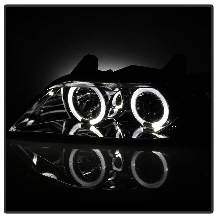 Spyder Auto 5009098 Halo Projector Headlights; Bulbs Included; Pair; Chrome; - Truck Part Superstore