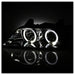 Spyder Auto 5009098 Halo Projector Headlights; Bulbs Included; Pair; Chrome; - Truck Part Superstore
