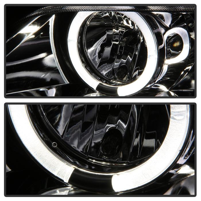 Spyder Auto 5009098 Halo Projector Headlights; Bulbs Included; Pair; Chrome; - Truck Part Superstore