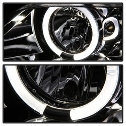 Spyder Auto 5009098 Halo Projector Headlights; Bulbs Included; Pair; Chrome; - Truck Part Superstore