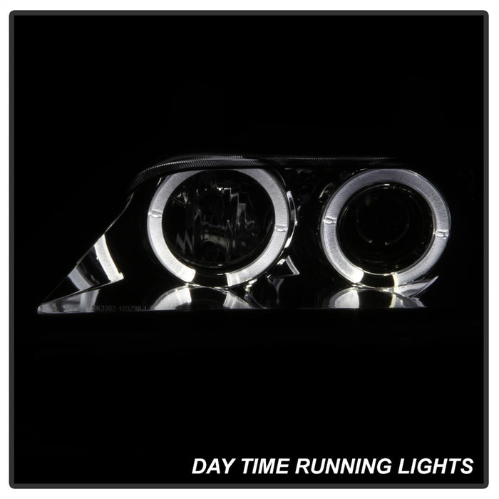 Spyder Auto 5009104 Halo Projector Headlights; Uses T10 LED Ultra White LED Bulb; Pair; Smoke; - Truck Part Superstore