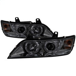 Spyder Auto 5009104 Halo Projector Headlights; Uses T10 LED Ultra White LED Bulb; Pair; Smoke; - Truck Part Superstore