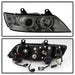 Spyder Auto 5009104 Halo Projector Headlights; Uses T10 LED Ultra White LED Bulb; Pair; Smoke; - Truck Part Superstore