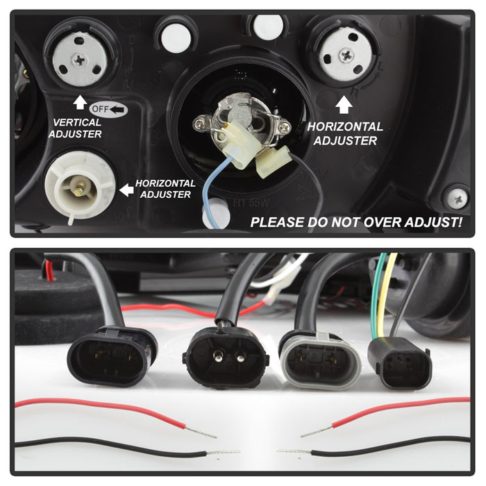 Spyder Auto 5009104 Halo Projector Headlights; Uses T10 LED Ultra White LED Bulb; Pair; Smoke; - Truck Part Superstore