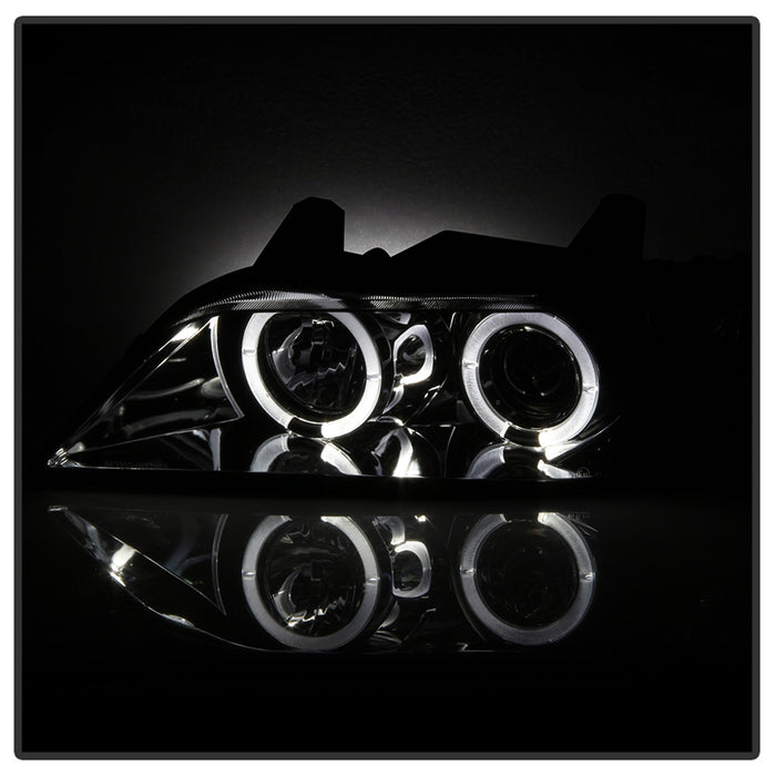 Spyder Auto 5009104 Halo Projector Headlights; Uses T10 LED Ultra White LED Bulb; Pair; Smoke; - Truck Part Superstore