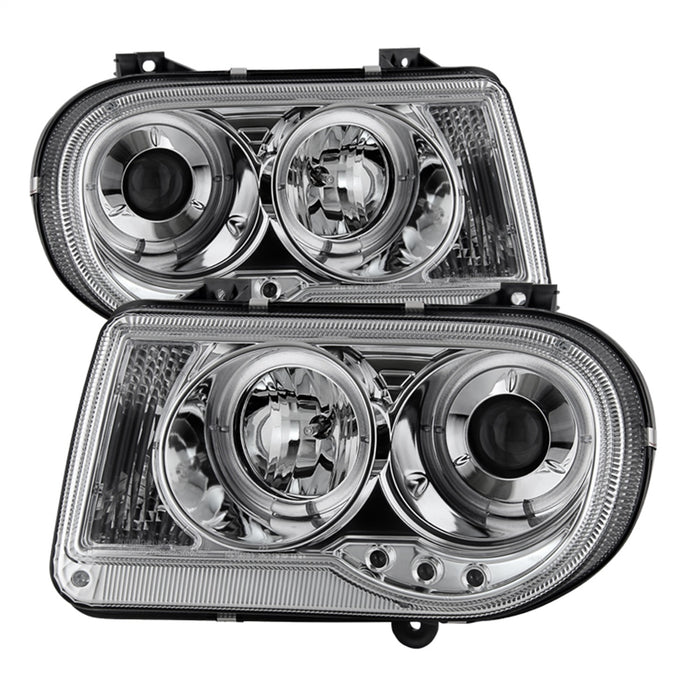 Spyder Auto 5009142 Halo LED Projector Headlights; Bulbs Included; Pair; Chrome; - Truck Part Superstore