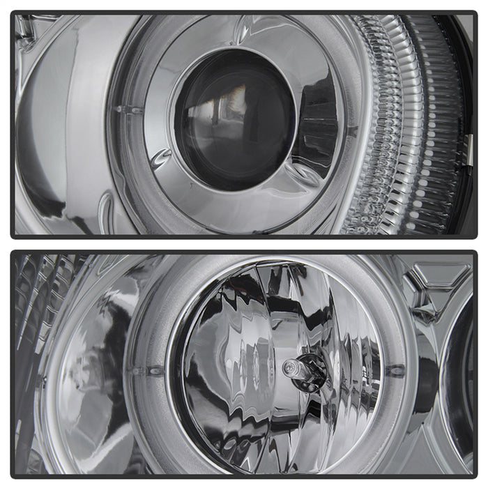Spyder Auto 5009142 Halo LED Projector Headlights; Bulbs Included; Pair; Chrome; - Truck Part Superstore