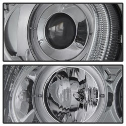 Spyder Auto 5009142 Halo LED Projector Headlights; Bulbs Included; Pair; Chrome; - Truck Part Superstore