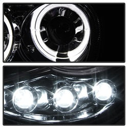 Spyder Auto 5009142 Halo LED Projector Headlights; Bulbs Included; Pair; Chrome; - Truck Part Superstore