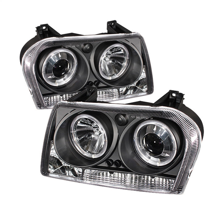 Spyder Auto 5009180 Halo LED Projector Headlights; Bulbs Included; Pair; Black; - Truck Part Superstore