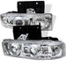 Spyder Auto 5009227 Halo Projector Headlights; Bulbs Included; Pair; Chrome; - Truck Part Superstore