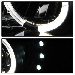 Spyder Auto 5009234 Halo LED Projector Headlights; Bulbs Included; Pair; Black; - Truck Part Superstore