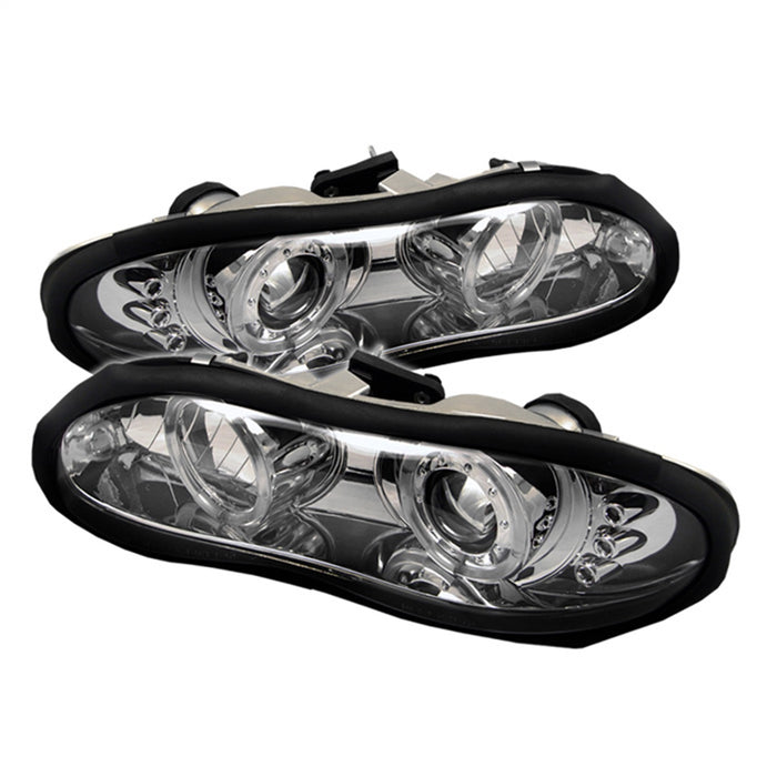Spyder Auto 5009241 Halo LED Projector Headlights; Bulbs Included; Pair; Chrome; - Truck Part Superstore