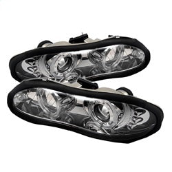 Spyder Auto 5009241 Halo LED Projector Headlights; Bulbs Included; Pair; Chrome; - Truck Part Superstore