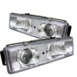 Spyder Auto 5009296 Projector Headlights; Bulbs Included; Pair; Chrome; - Truck Part Superstore