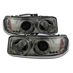 Spyder Auto 5009371 Projector Headlights; Uses T10 LED Ultra White LED Bulb; Pair; Smoke; - Truck Part Superstore
