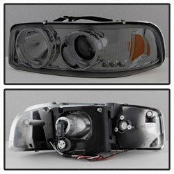 Spyder Auto 5009371 Projector Headlights; Uses T10 LED Ultra White LED Bulb; Pair; Smoke; - Truck Part Superstore