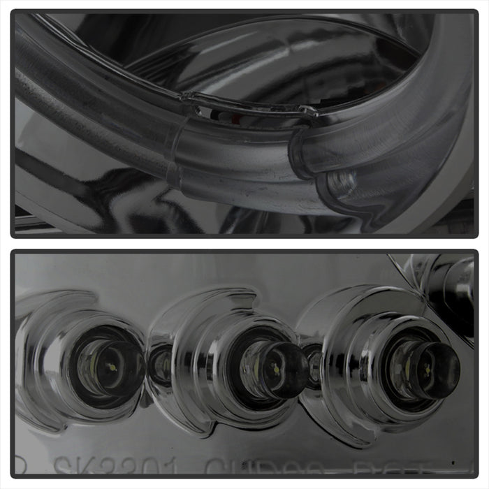 Spyder Auto 5009371 Projector Headlights; Uses T10 LED Ultra White LED Bulb; Pair; Smoke; - Truck Part Superstore