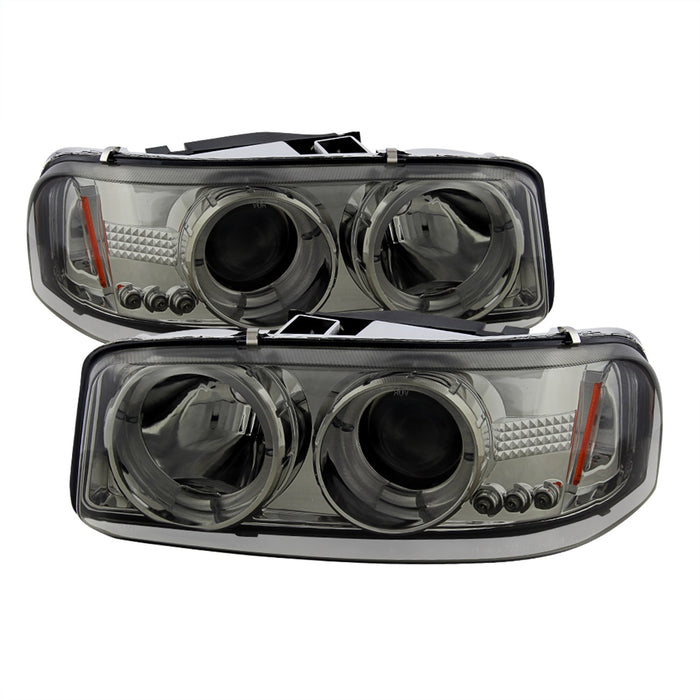 Spyder Auto 5009371 Projector Headlights; Uses T10 LED Ultra White LED Bulb; Pair; Smoke; - Truck Part Superstore