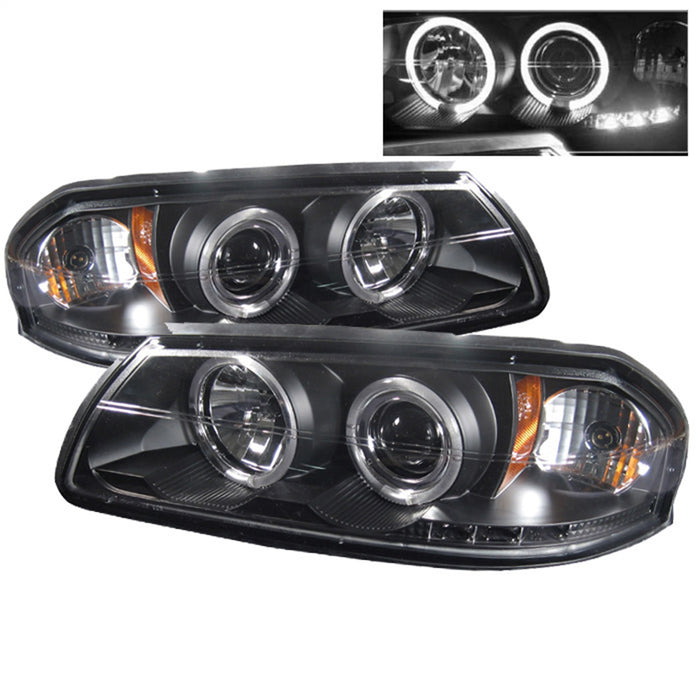 Spyder Auto 5009401 Halo LED Projector Headlights; Bulbs Included; Pair; Black; - Truck Part Superstore