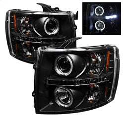 Spyder Auto 5009494 Halo LED Projector Headlights; Bulbs Included; Pair; Black; - Truck Part Superstore